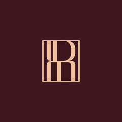 Luxury Initial DMR In Square Simple Logo Design. Letter R, M, D Monogram Square Line Logo Identity for Branding, Business, Real Estate, Fasion and Elegant Brand