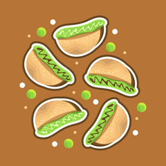 Illustration of Kue Pukis, Indonesian Traditional Cake. Kue Pancong Vector Illustration