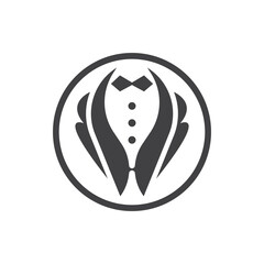 Classic tie icon and suit fashion man