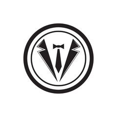 Classic tie icon and suit fashion man