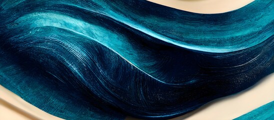 Abstract with blue waves background. Luxury wallpaper design for prints. Arts for home decoration, cover and packaging design.