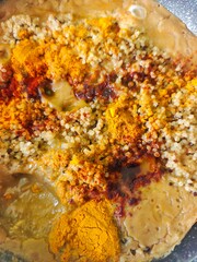 close up of a slice of pizza