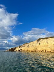 Rocky coast of the sea, seascape