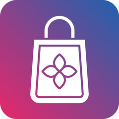 Shopping Bag Icon Style