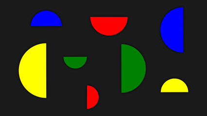 Semi-circle abstract background 