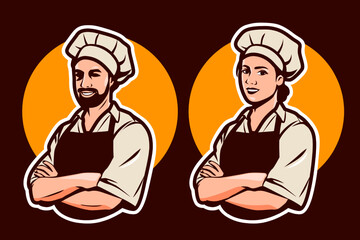Master Chef Illustration Design Vector