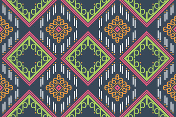 Ikat Seamless Pattern  ikat stripes batik textile seamless pattern digital vector design for Print saree Kurti Borneo Fabric border brush symbols swatches designer