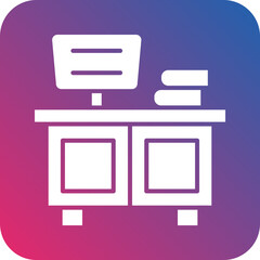 Counter Desk Icon Style