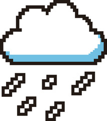 Fototapeta premium Rain cloud material. It looks like it's raining. weather icon.