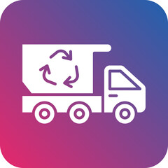 Recycling Truck Icon Style