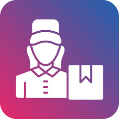 Delivery Women Icon Style