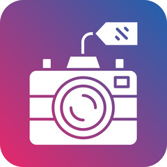 Camera Sale Icon Style