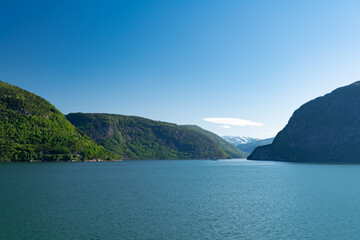 Beautiful landscape of the fjords in Norway