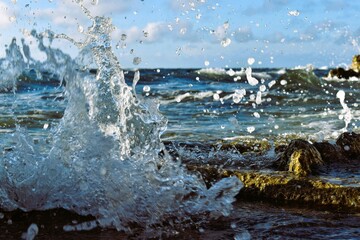 海岸の白波