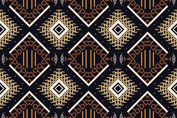 Ethnic Pattern. Ikat Seamless folk embroidery,traditional pattern design It is a pattern created by combining geometric shapes. Design for print. Using in the fashion industry.