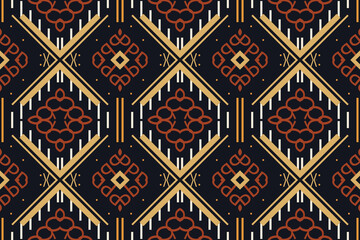 Ethnic Pattern. Ikat Seamless folk embroidery,traditional pattern African art It is a pattern created by combining geometric shapes. Design for print. Using in the fashion industry.