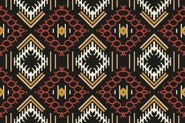 Ethnic Pattern. Ikat Seamless folk embroidery,traditional pattern background It is a pattern created by combining geometric shapes. Design for print. Using in the fashion industry.