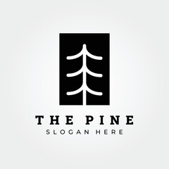 nature, pine tree logo vector illustration design graphic, abstract logo, icon, symbol
