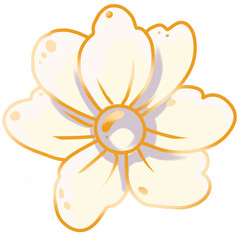 Fleur jaune et blanche