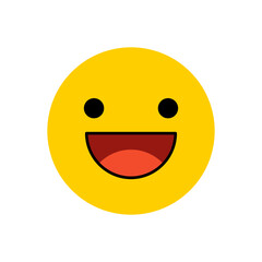 Grinnning face emoji vector icon. 