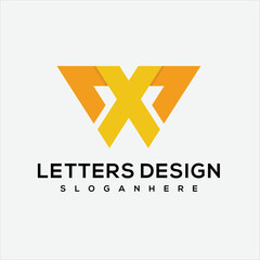 Obraz premium Professional Letter XW logo icon design vector illustration