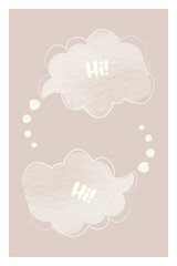 Abstract minimalist poster of chat. Vector illustration