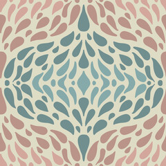Flowing Water Drops Ogee - vintage blue soft pink