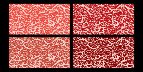 Set Meat marbled background. Vector illustration