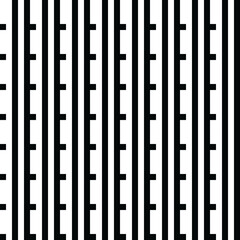 Modern geometric background. Abstract Black and White Vector seamless texture. Modern geometric background. Monochrome repeating pattern with broken lines.