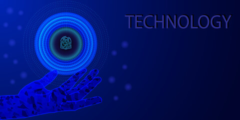 Hand Technology background 1