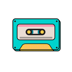 Obraz premium Retro 90'S Cassette Tape Sticker
