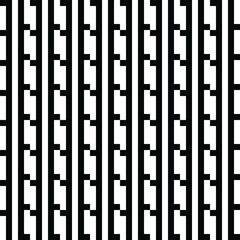 Modern geometric background. Abstract Monochrome Vector seamless pattern. Modern stylish abstract texture. Repeating geometric braided lines from rectangular tiles.