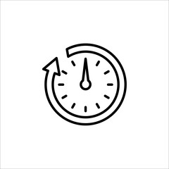 Stopwatch icon, logo. Chronometer, timer sign. vector illustration isolated on white background.