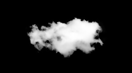 Obraz premium Beautiful white clouds isolated on a black background or black and white haze. In natural summer sky weather gorgeous environment.