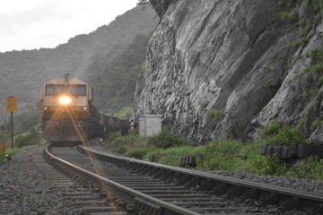 train in the mountains