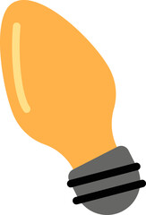 Light bulb flat icon Providing outside light