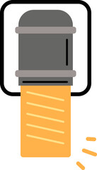 Modern city light lamp flat icon Futuristic illuminator