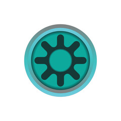 Vector illustration of settings button