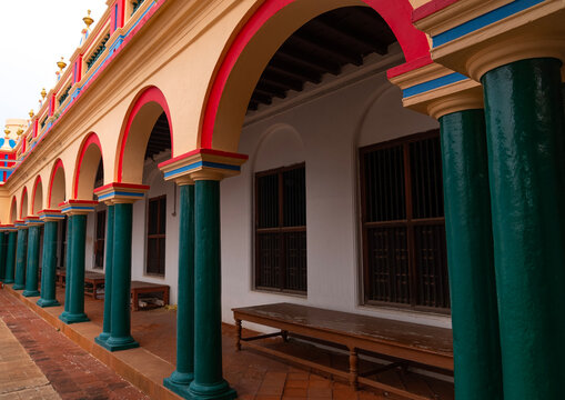 Chettiar mansion pilars, Tamil Nadu, Kanadukathan, India