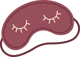 Sleeping mask flat icon Cute fabric for night eye accessory