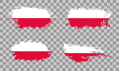 Set of Polish flags
