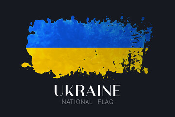 Ukraine national flag, vector illustration