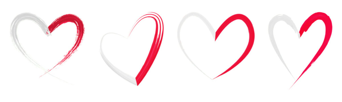 Heart in the colors of the flag of poland