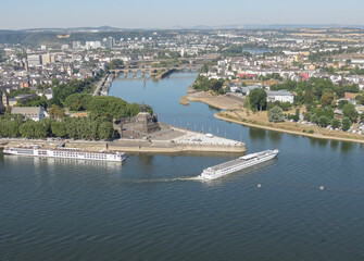 Fototapeta premium Deutsches Eck in Koblenz