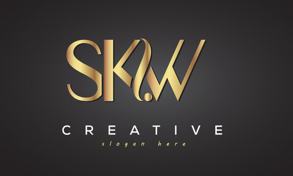 SKW creative luxury logo design