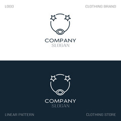 Vector logo template, perm logo