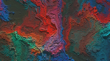 Relief colorful paint texture background. Embossed plastic 3D illustration