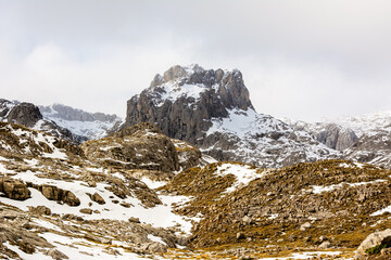 Parque Natural picos de Europa en fuente dé Cantabria España
