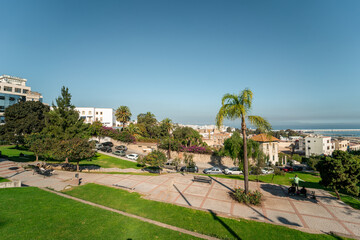 Fototapeta na wymiar Aerial view from Sour Meegazine in Tanger, Morocco