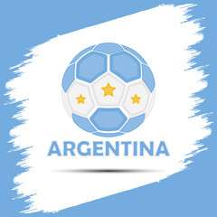 Argentina football soccer vector and Argentina flag colors grunge vector image